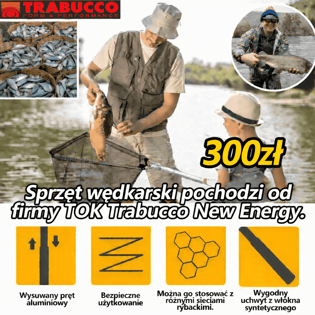 Nowe urządzenie do połowu ryb prądem firmy TRABUCCO oferuje metodę połowu, jakiej jeszcze nie znałeś — bezpieczną i skuteczną.